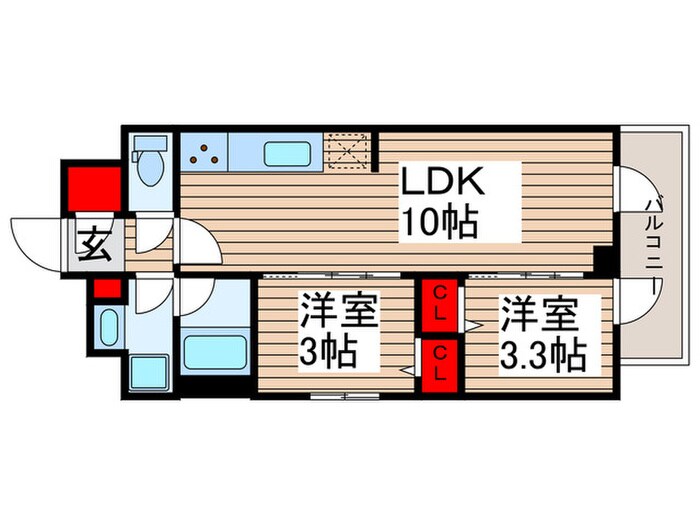 グランカーサ町屋Ⅱの物件間取画像