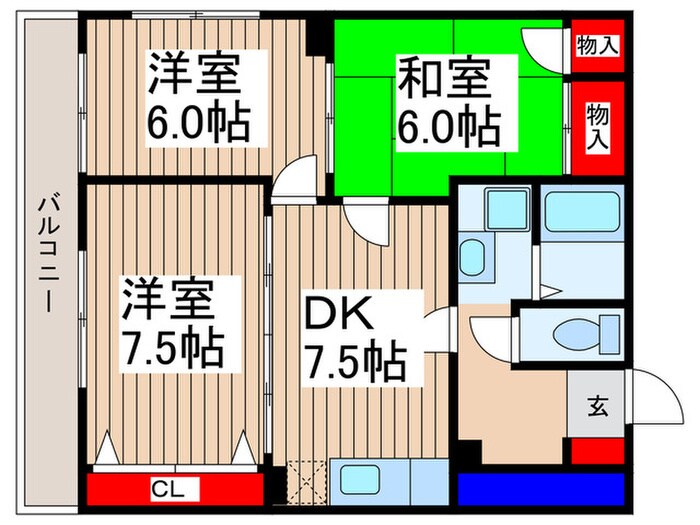 パークイン岸町の物件間取画像