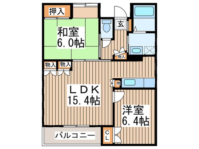 初音マンションの物件間取画像