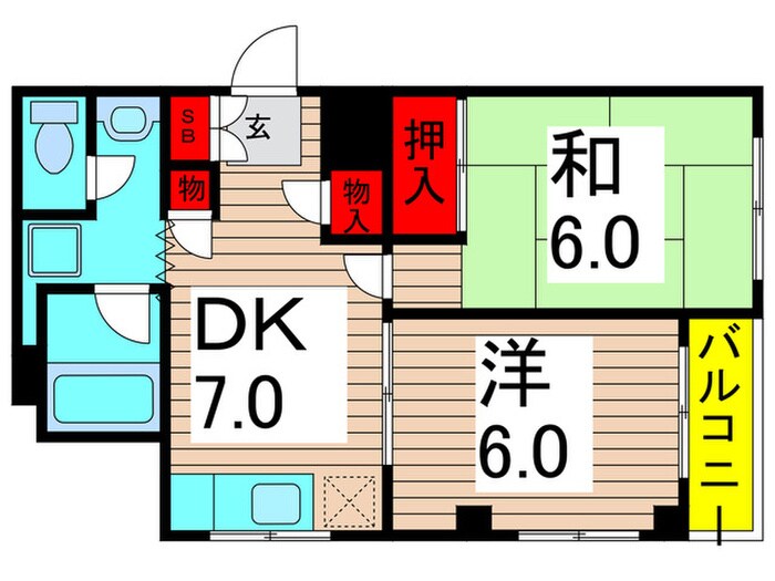 パステルハイムの物件間取画像