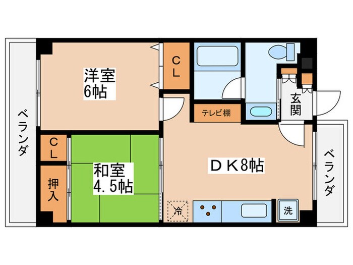 グレースヒルお花茶屋の物件間取画像