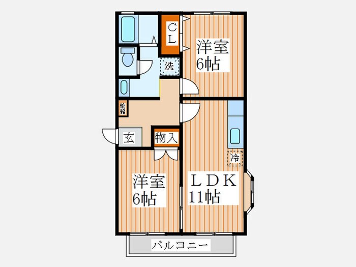 サウスクレストの物件間取画像