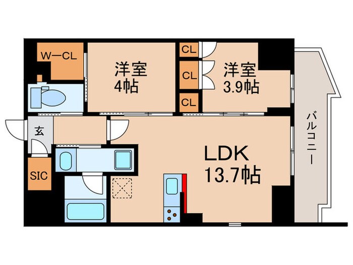コンフォリア東大井Ⅰの物件間取画像