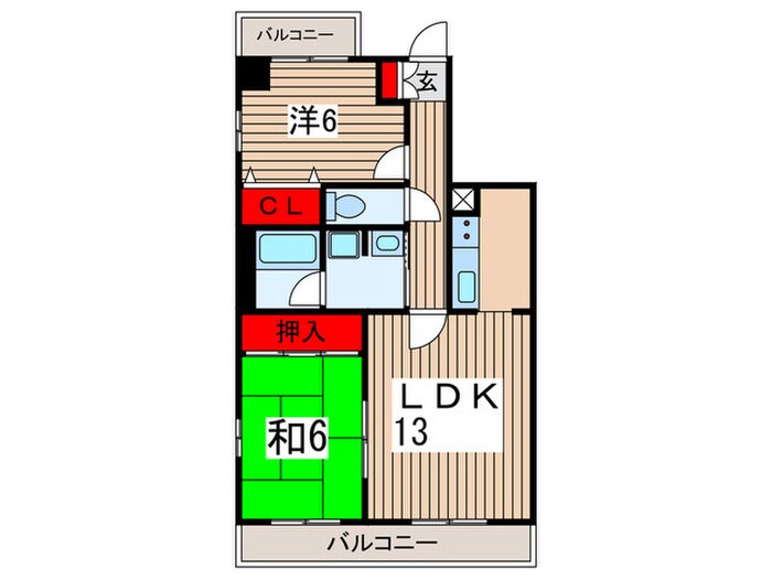 グリーンシティー五番館の物件間取画像