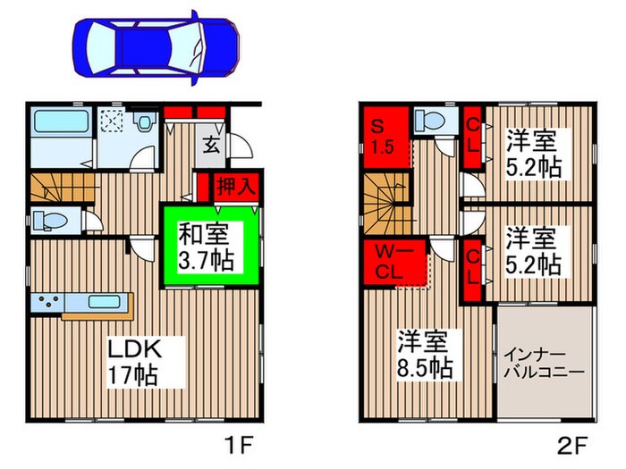Sumai-to上尾市上尾下01の物件間取画像