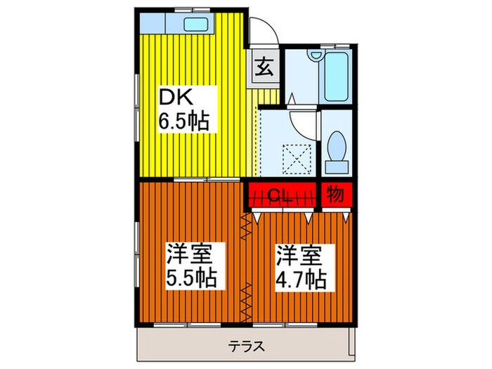 メゾンフレ－ルの物件間取画像