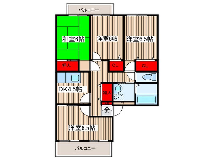 サンビラージュ南柏の物件間取画像