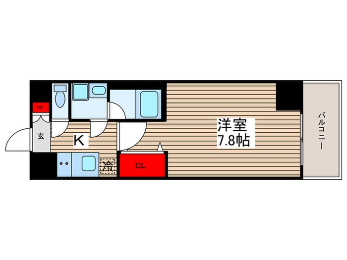 メインステージ水天宮前(410)の物件間取画像