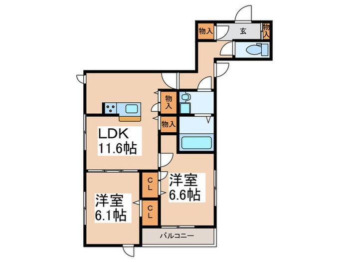 エスベランサ　クレストの物件間取画像