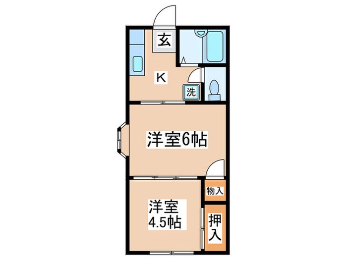 エステ－ト青木葉Ａ・Ｂ棟の物件間取画像