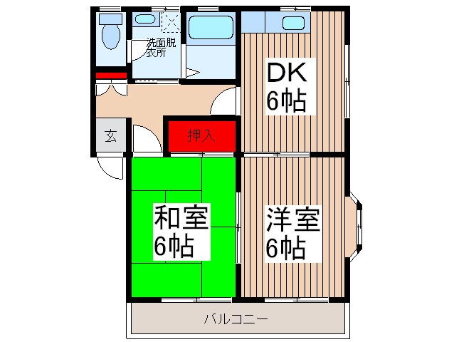 サニーハイツの物件間取画像