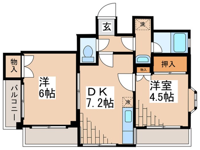 パティオ桔梗の物件間取画像