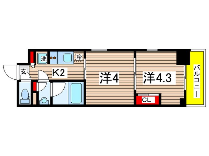 ｶﾞｰﾗ・ﾌﾟﾚｼｬｽ東大島(1304)の物件間取画像