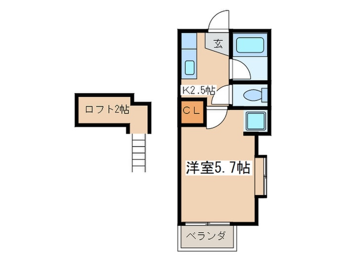 桧ハイツの物件間取画像