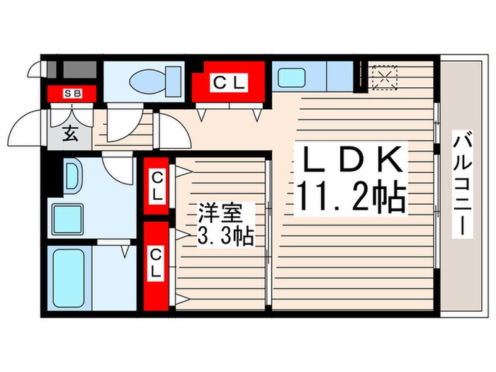 ｃｌｏｖｅｒＡ棟の物件間取画像