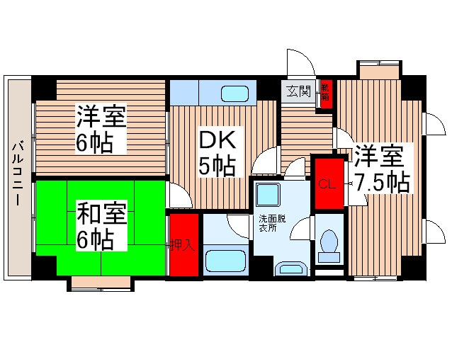 第２錦生コーポの物件間取画像