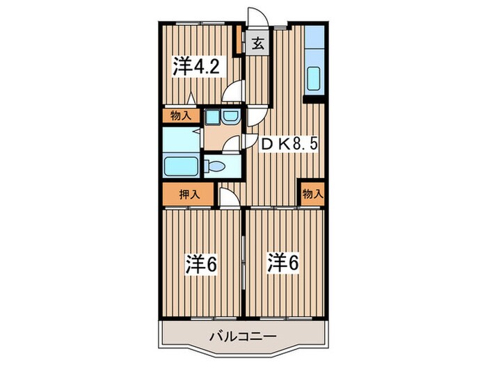 プレテラス緑園の物件間取画像