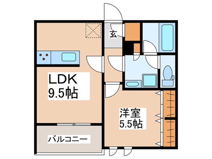 グランクリュ若松町の物件間取画像