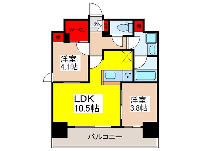 デュオフラッツ浅草蔵前の物件間取画像
