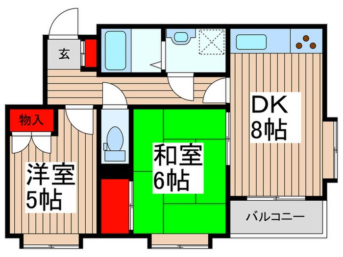 エメラルドハイツＥの物件間取画像