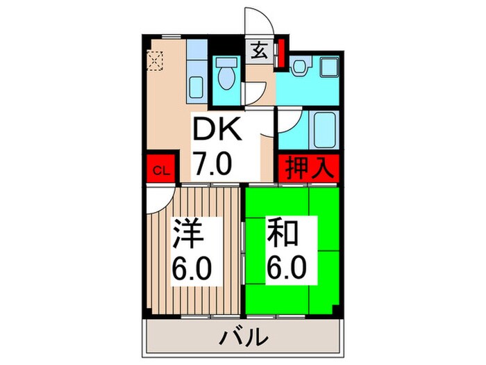 エクセルフラットⅢの物件間取画像