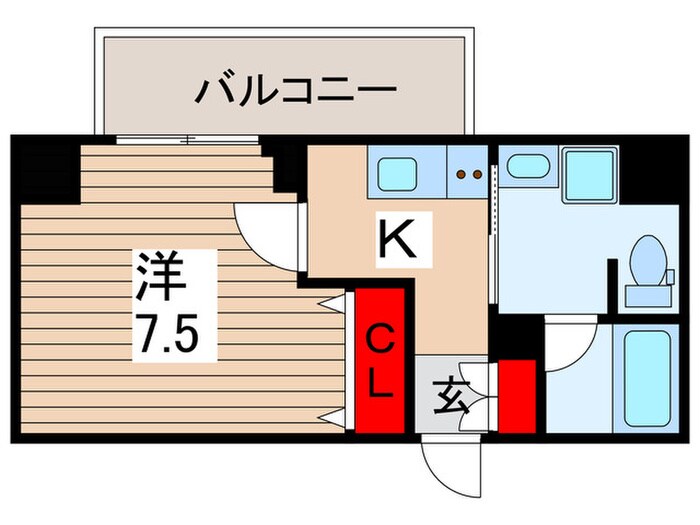 ユリカロゼ五反野（205）の物件間取画像