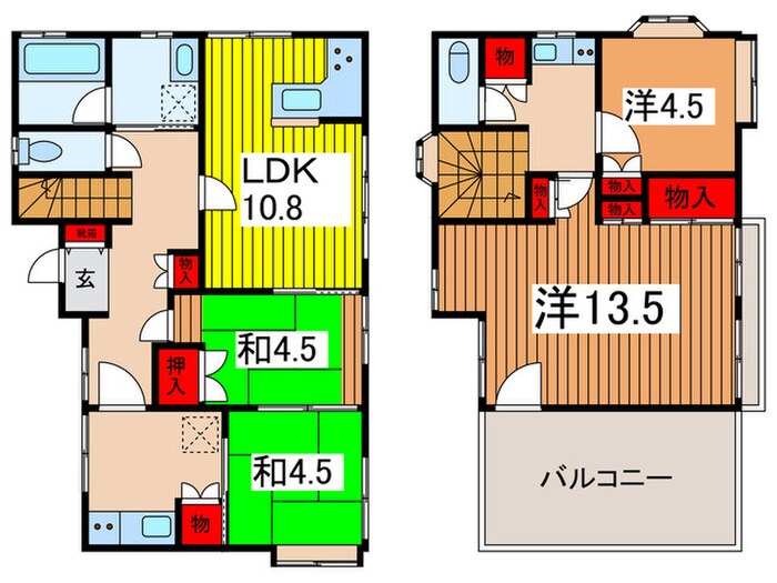 南区根岸貸家1の物件間取画像