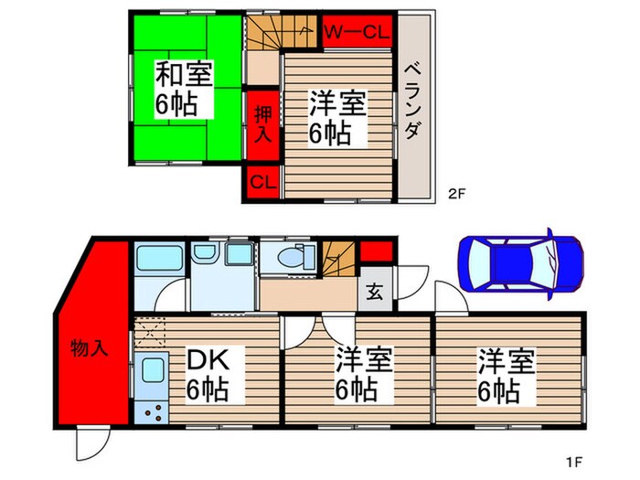 仮）鎌ヶ谷駅徒歩13分戸建の物件間取画像