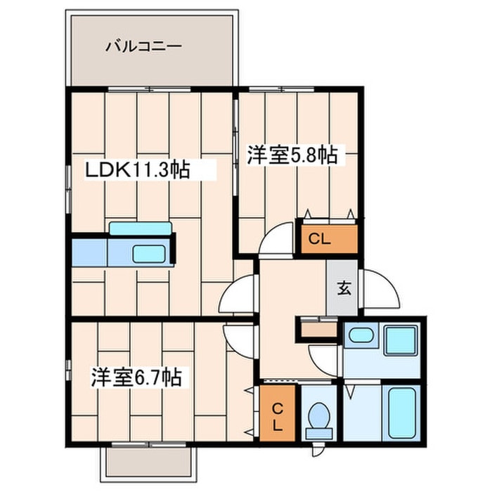 サクラアベニューの物件間取画像