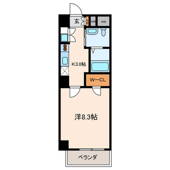 クルーセKSの物件間取画像