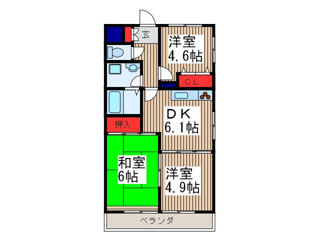 ハイクレスト喜沢南の物件間取画像