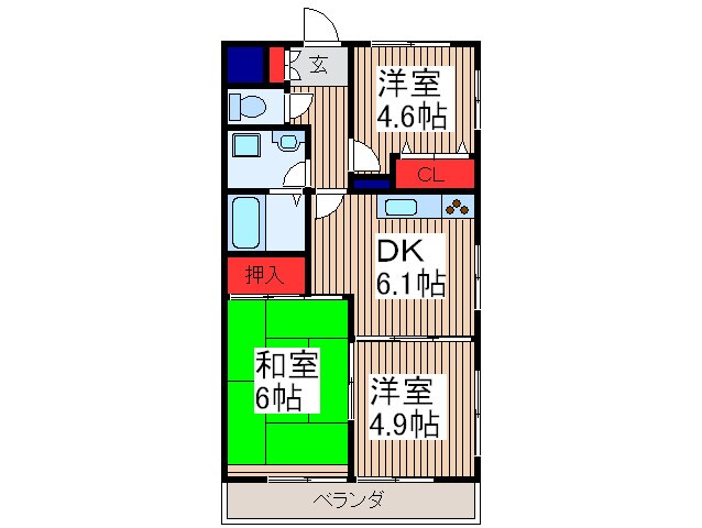 ハイクレスト喜沢南の物件間取画像