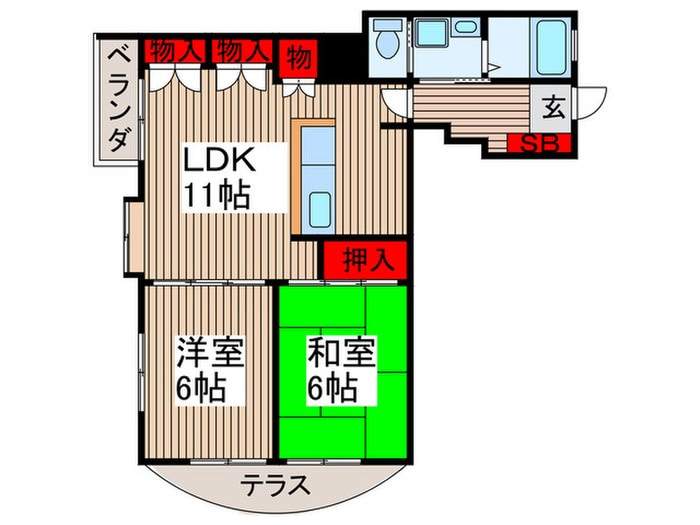 コ－プ愛宕（１０６）の物件間取画像