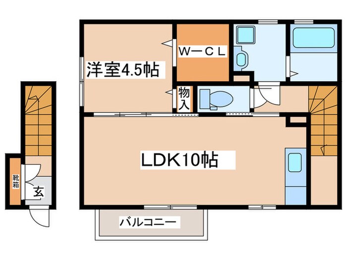 トレゾ－ルの物件間取画像