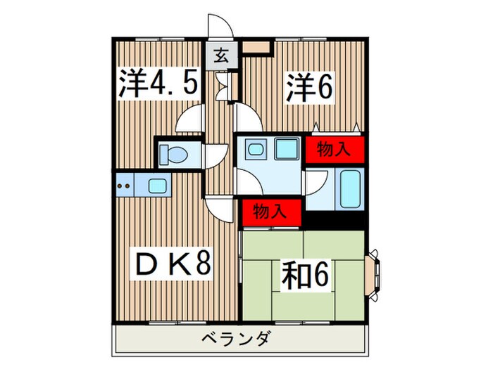 サンパレス沙羅の物件間取画像