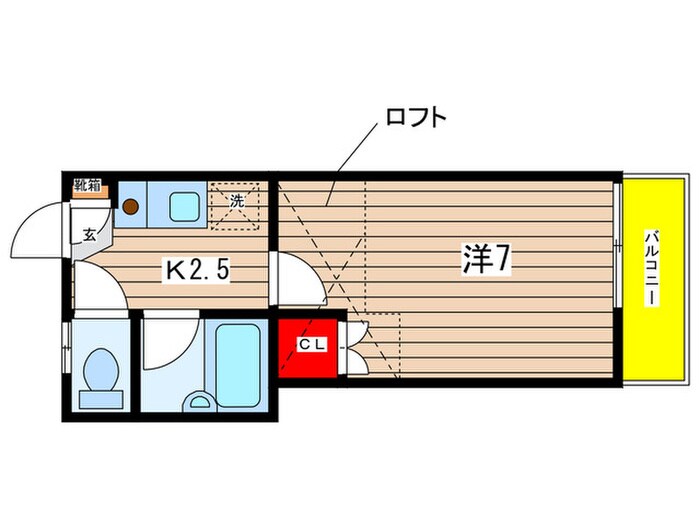 ハイツ万代の物件間取画像