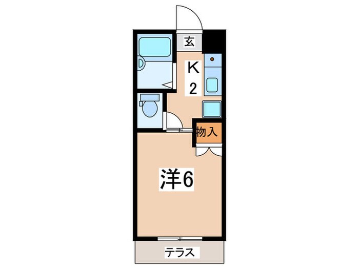 高峰コーポⅢの物件間取画像