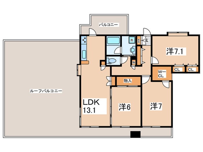 リベラル番田弐番館(701)の物件間取画像