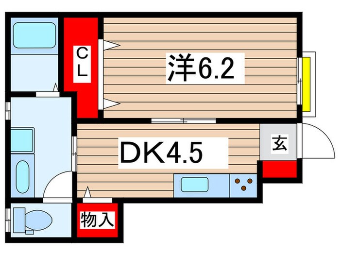 ナリトモ大巌寺Dの物件間取画像