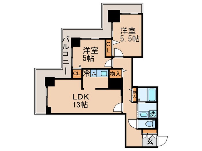 リバ－シティ２１　新川の物件間取画像