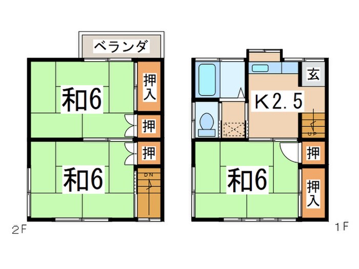 新倉アパ－トの物件間取画像