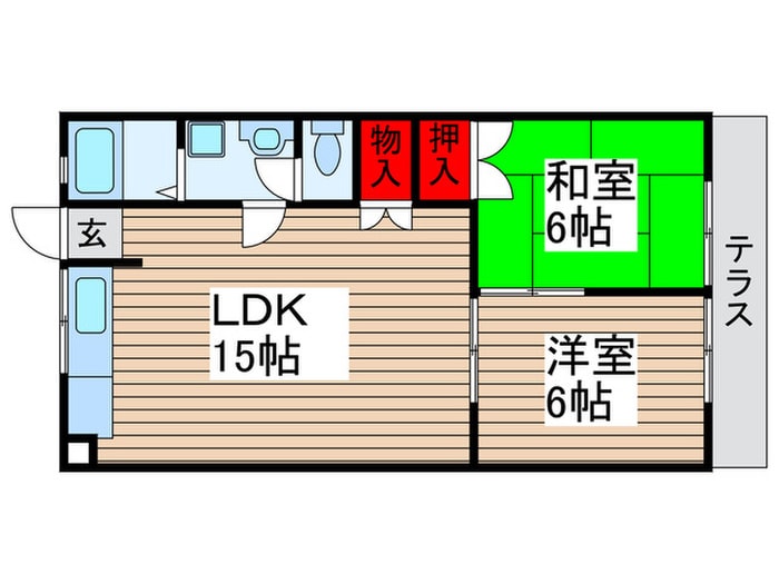 クレセントコ－ポ　２号棟の物件間取画像