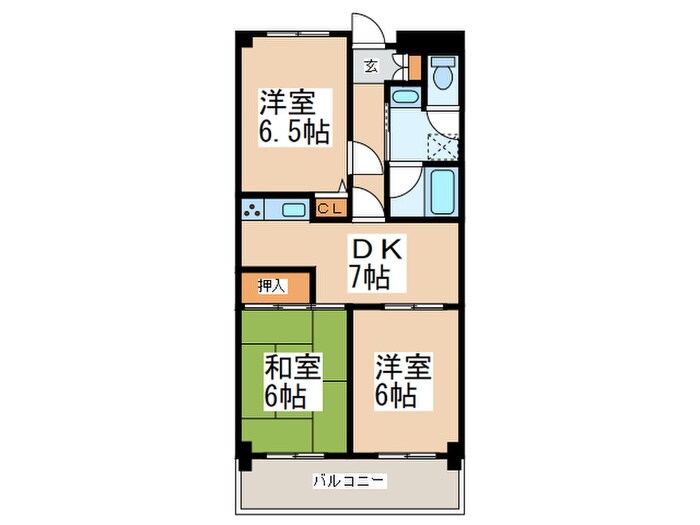 アルス長津田(308)の物件間取画像