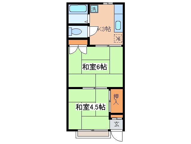 ハイム工藤の物件間取画像