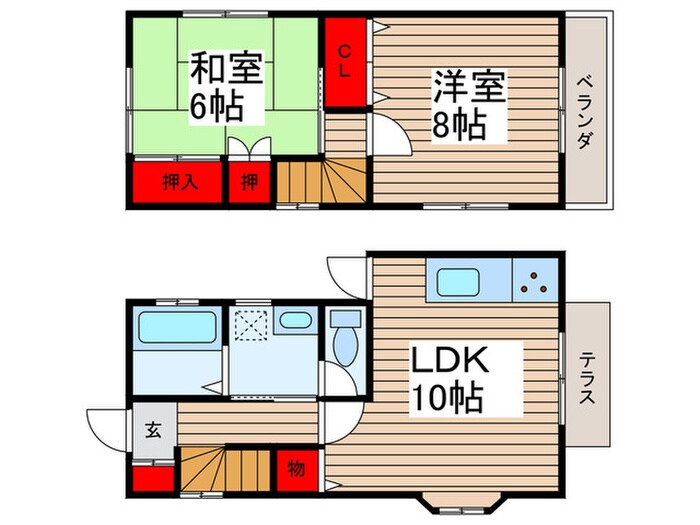 今江貸家の物件間取画像