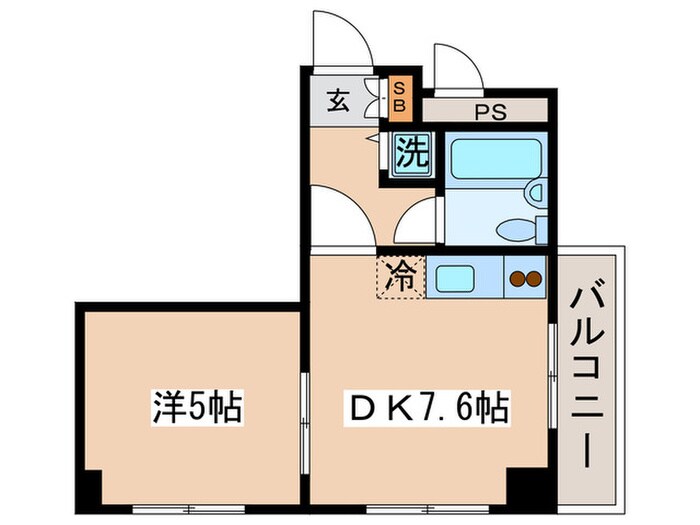 ｻﾝｾｰﾙ広尾(603)の物件間取画像