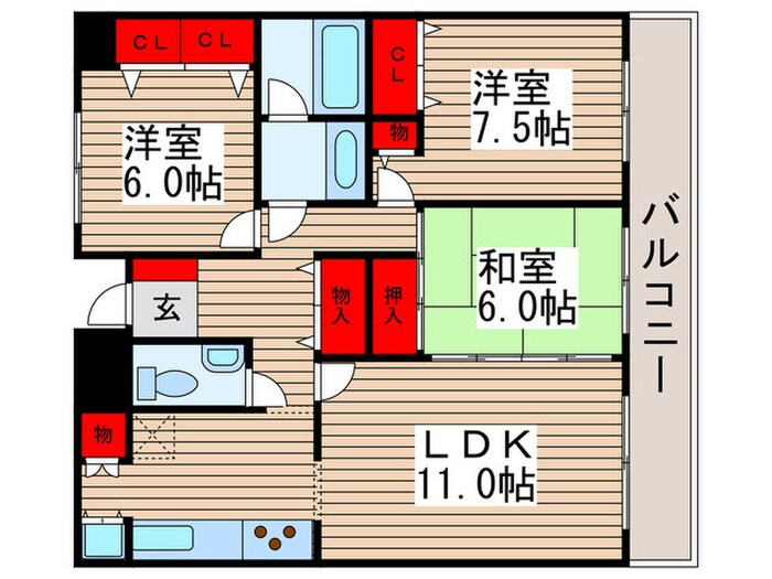 ﾘﾊﾞ-ｻｲﾄﾞ隅田ｾﾝﾄﾗﾙﾀﾜ-ﾊﾟﾚｽの物件間取画像