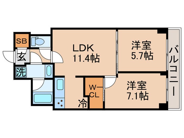 キャナルスクウェア豊洲の物件間取画像