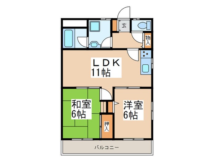 グリーンヒル藤が丘Ⅰの物件間取画像