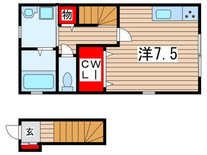 フラット轟の物件間取画像